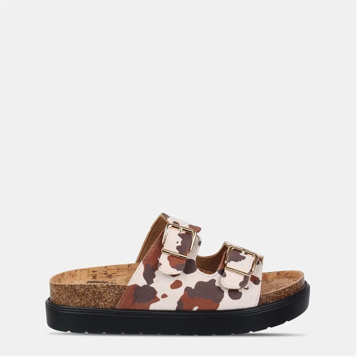 Biba Women's Brown Two Strap Sandals in Size 7, Sports Direct