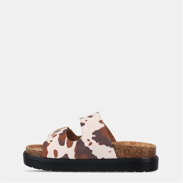 Cow Print - Biba - Two Strap Sandals