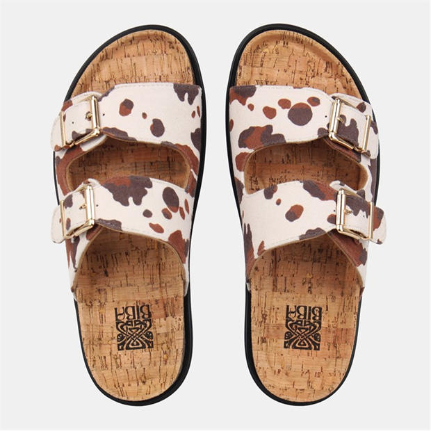 Cow Print - Biba - Two Strap Sandals