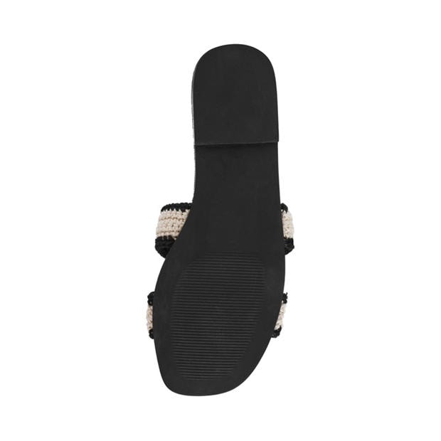 Black/Bone - Steve Madden - Women's Flat Sandals