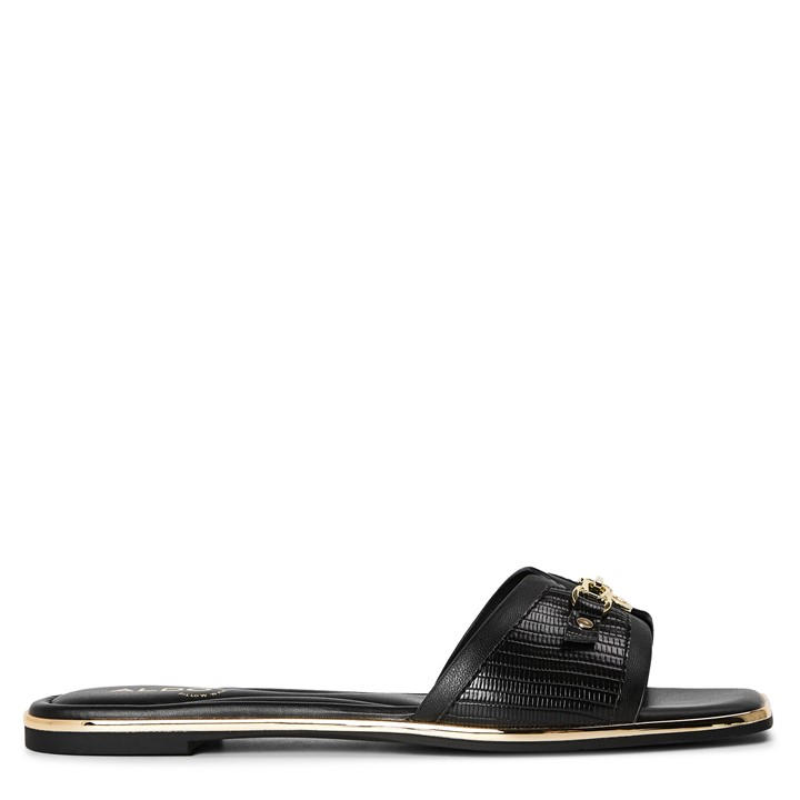 Aldo Women's Black Flat Sandals in Size 7, Sports Direct