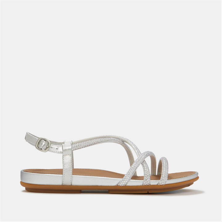 Fitflop Women's Silver Gracie Crystal Sandals in Size 6, Sports Direct