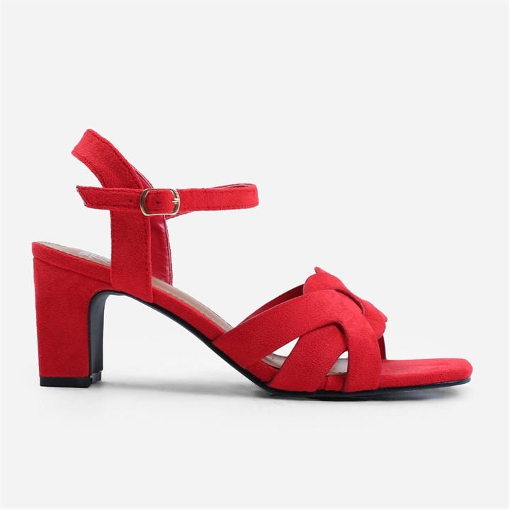 Wheres That From Women's Red Block Heel Court Shoes in Size 4, Sports Direct
