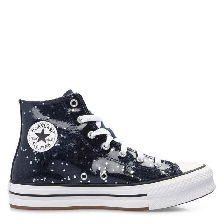 Converse Women's Blue Chuck Taylor All Star Eva Platform Trainers in Size 4, Sports Direct