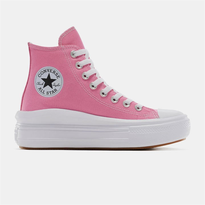 Converse Women's Pink Chuck Taylor All Star Mov Platform Trainers in Size 5.5, Sports Direct