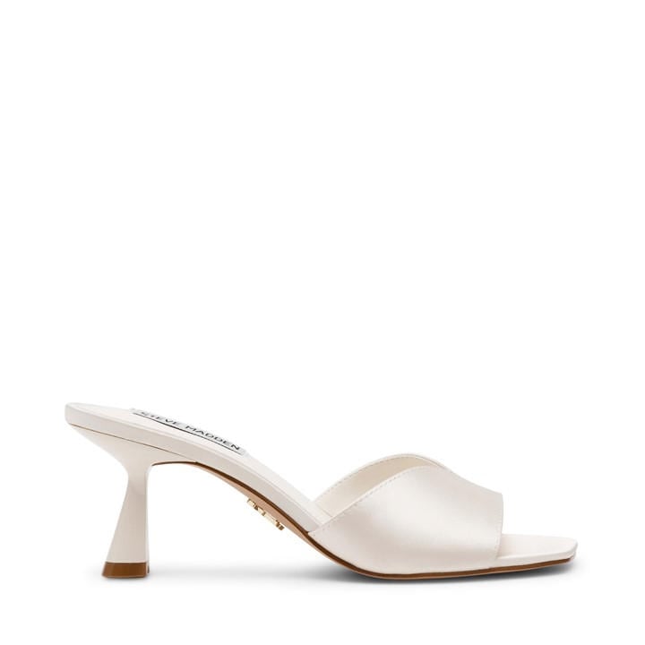 Steve Madden Women's White Heeled Mules in Size 6, Sports Direct