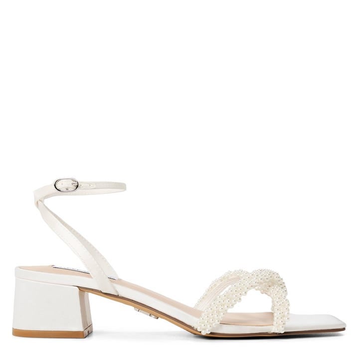 Steve Madden Women's White Heeled Sandals in Size 5, Sports Direct