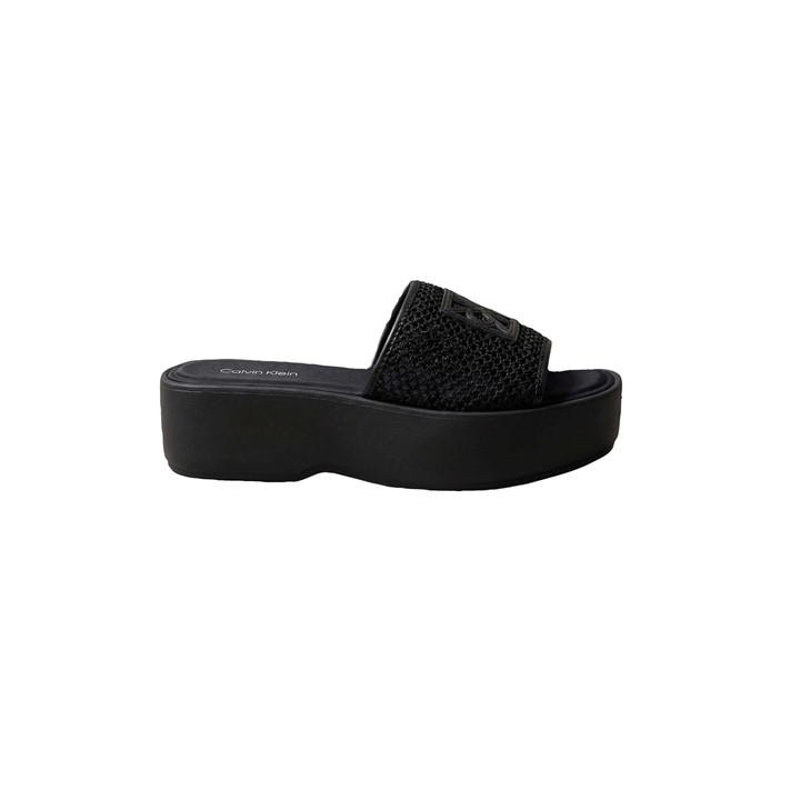 Calvin Klein Women's Black Flatform Sandals in Size 6, Sports Direct