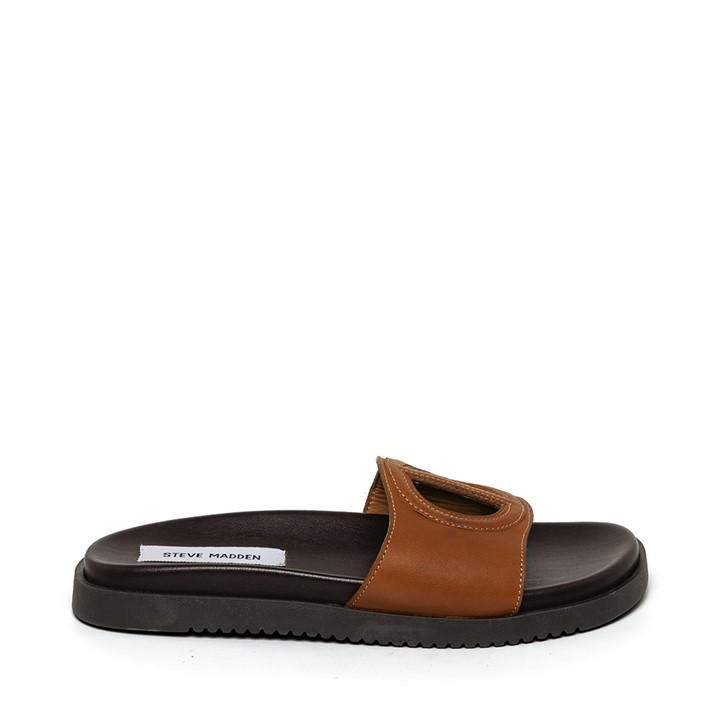 Steve Madden Women's Brown Mayke Solid Flat Sandals in Size 5, Sports Direct