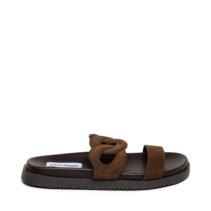 Steve Madden Women's Brown Myrtle Flat Sandals in Size 7, Sports Direct