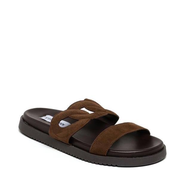 Chocolate Brown - STEVE MADDEN - Women's Myrtle Flat Sandals