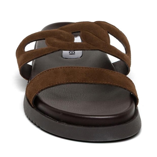 Chocolate Brown - STEVE MADDEN - Women's Myrtle Flat Sandals