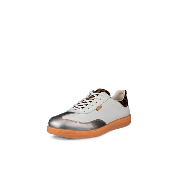 Gravel/White - Ecco - Women's Court Trainers