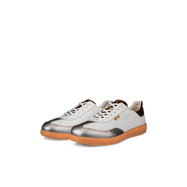 Gravel/White - Ecco - Women's Court Trainers