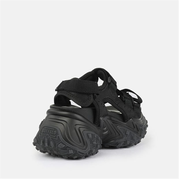 Black - Buffalo - Women's Vegan Flatform Sandals