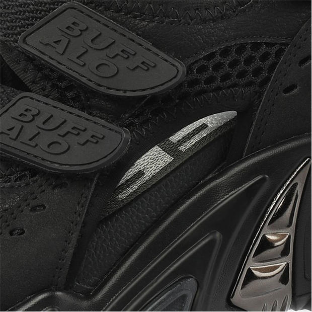 Black - Buffalo - Women's Vegan Flatform Sandals
