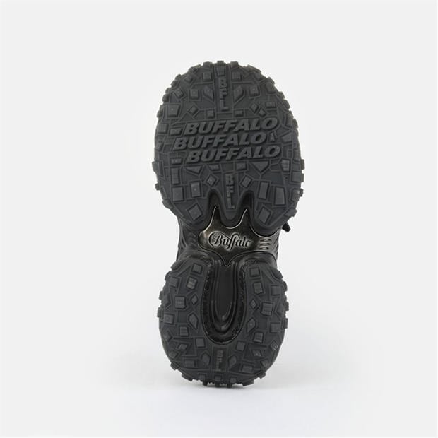 Black - Buffalo - Women's Vegan Flatform Sandals