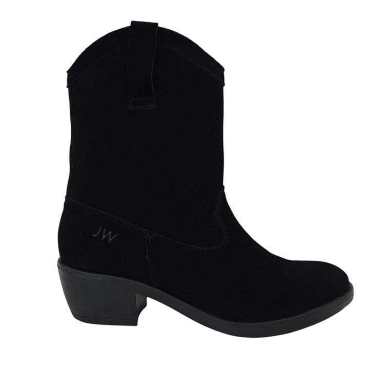 Jack Wills Women's Black Jw Dalida Suede Calf Chunky Heel Hiker Boots in Size 4, Sports Direct