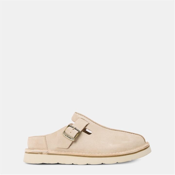 Clarks Women's Beige Solsbury Flat Mules in Size 5, Sports Direct