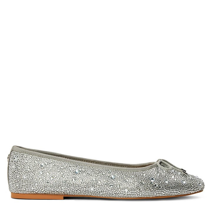 Steve Madden Women's Silver Blossoms R Ballet Pumps in Size 6, Sports Direct