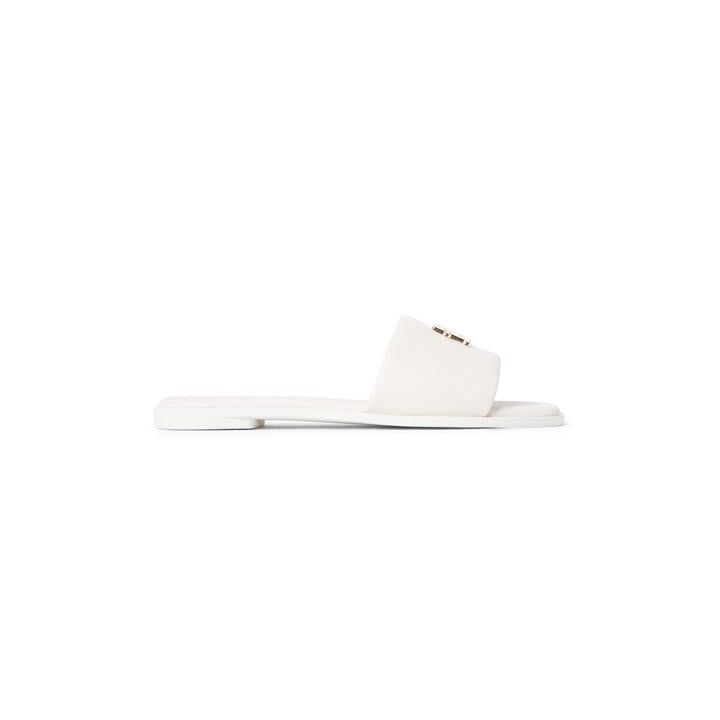 Tommy Hilfiger Women's White Th Logo Hardware Leather Mule in Size 5, Sports Direct