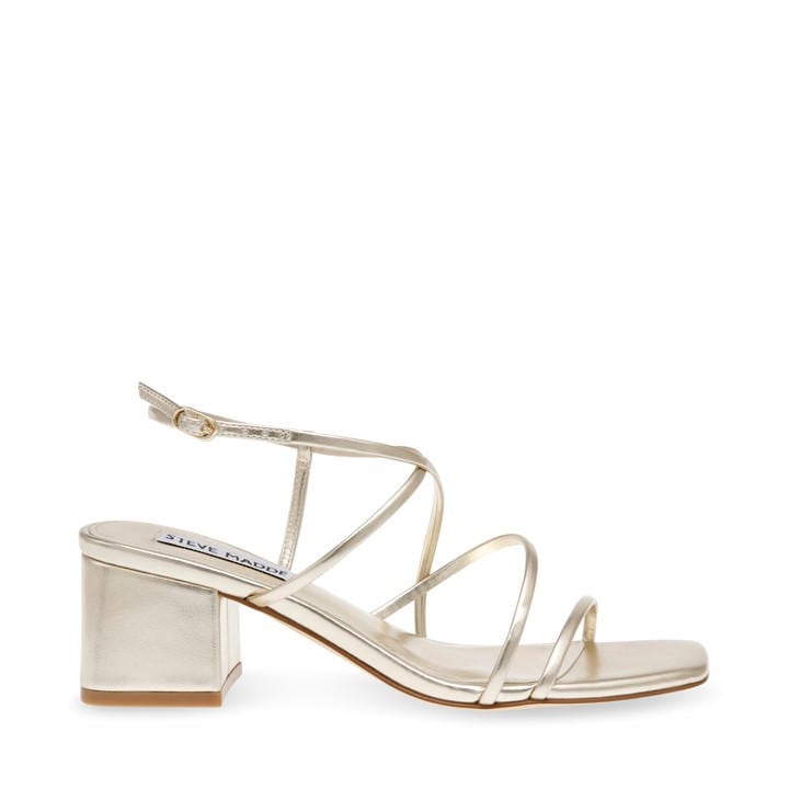 Steve Madden Women's Gold Heeled Sandals in Size 6, Sports Direct