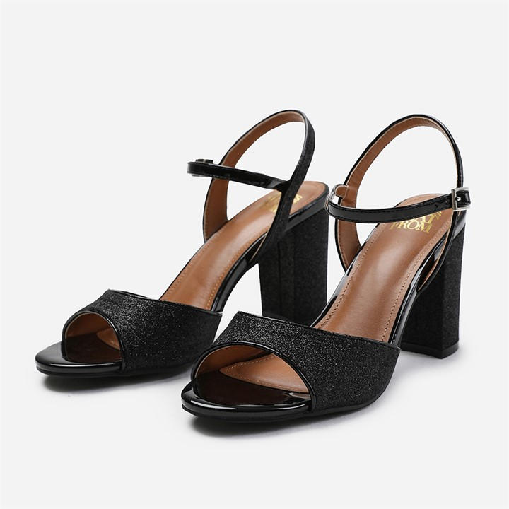 Wheres That From Women's Black Where's Mid Stiletto Court Shoes in Size 4, Sports Direct