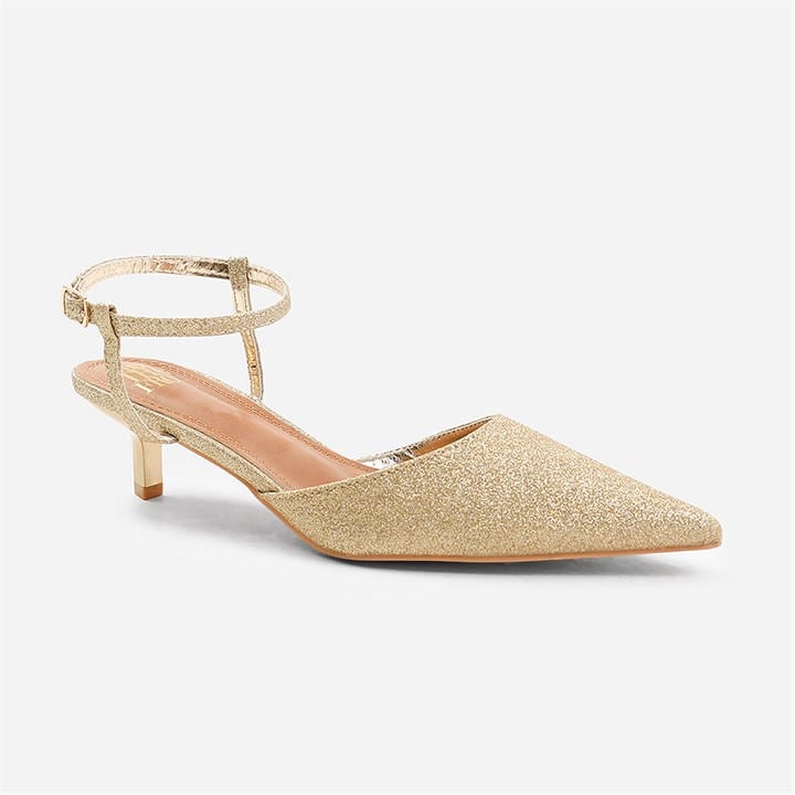 Wheres That From Women's Gold Where's Sandals Heeled Sandals in Size 4, Sports Direct