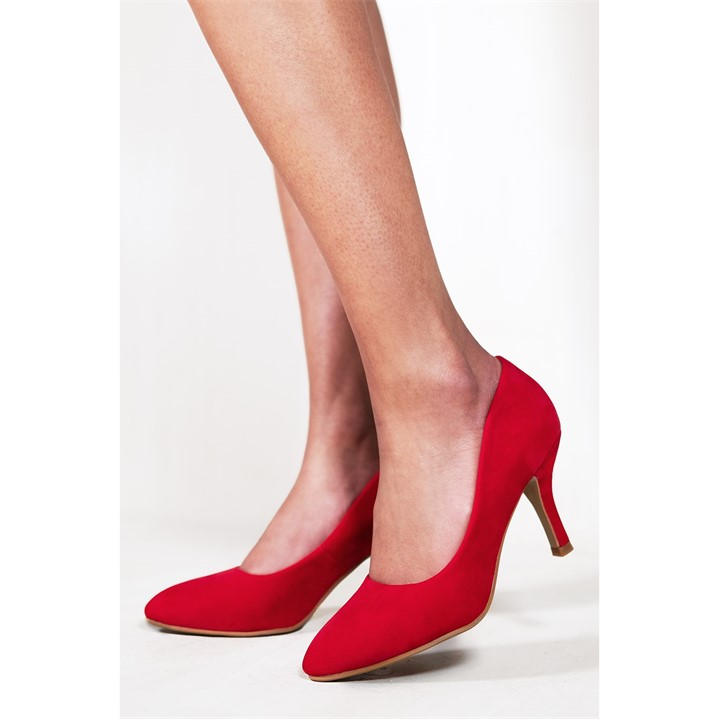 Wheres That From Women's Red Stiletto Court Shoes in Size 8, Sports Direct