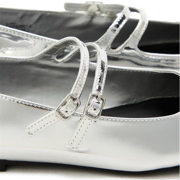 Silver Foil - Steve Madden - Women's Alisah Ballet Pumps