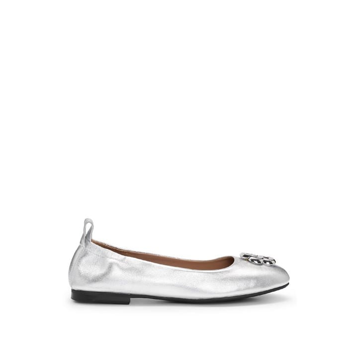 Boss Women's Silver Dasy Ballerina Slider Slippers in Size 6, Sports Direct