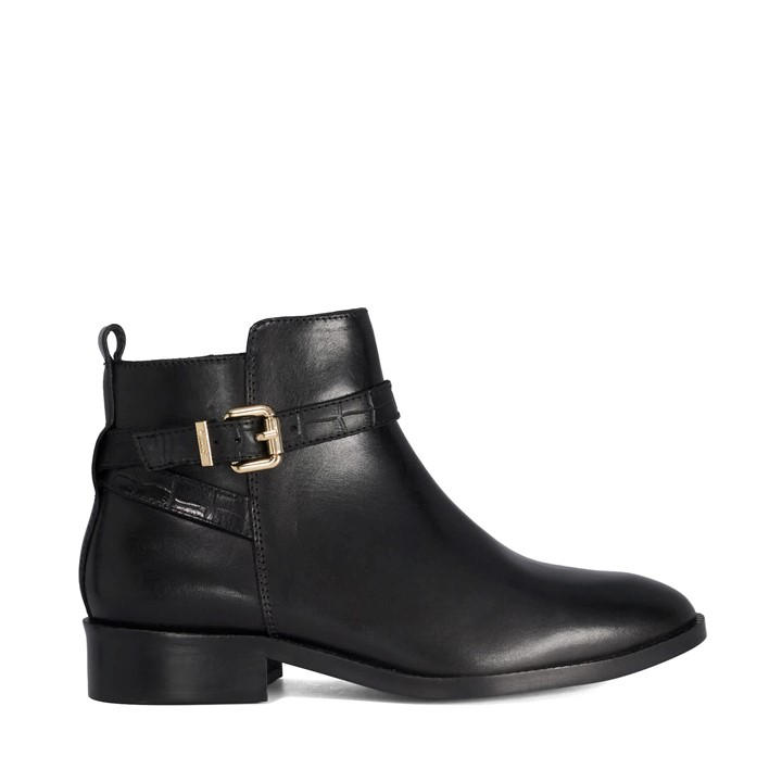 Dune London Women's Princes Leather Heeled Ankle Boots Black Size 4 (37) - Image 2