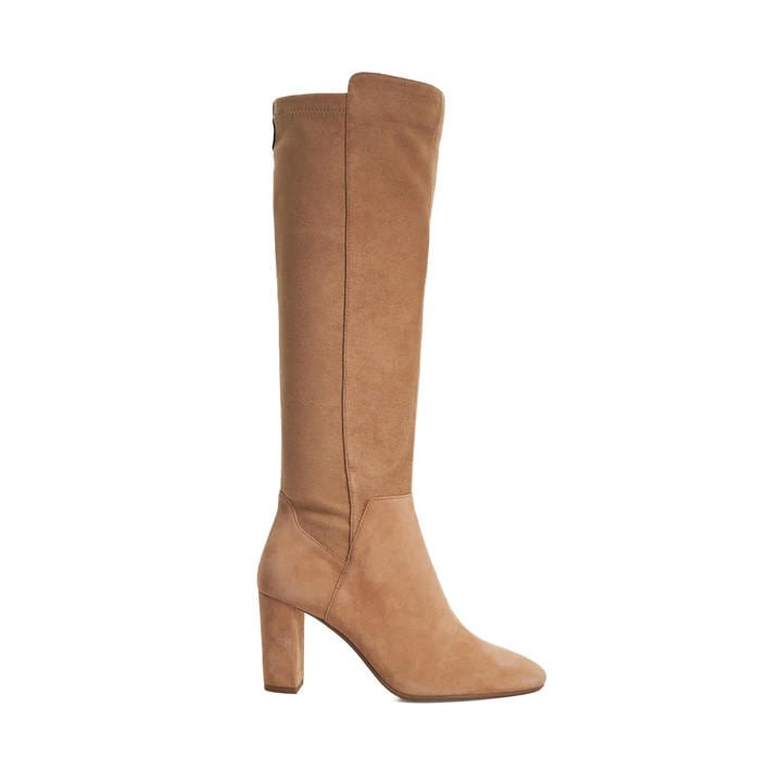 Dune London Women's Camel Fabric Sirenaa Ld61 Knee High Block Heel Boots - 6 (39) - Image 2