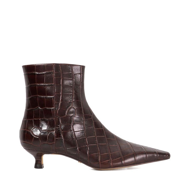 Dune London Women's Brown Odore Ankle Heeled Boots in Size 4, Sports Direct