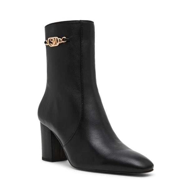 Black Leat - Steve Madden - Women's Geneeva Heeled Ankle Boot