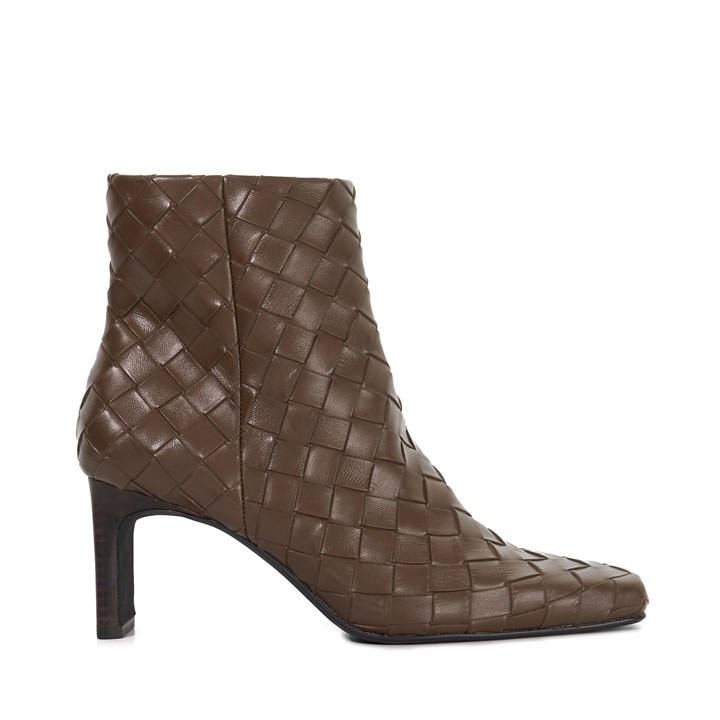 Dune London Women's Brown Ankle Heeled Boots in Size 4, Sports Direct