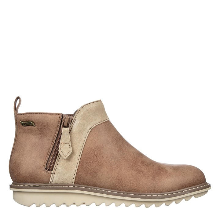 Skechers Women's Brown Flat Ankle Boots in Size 3.5, Sports Direct