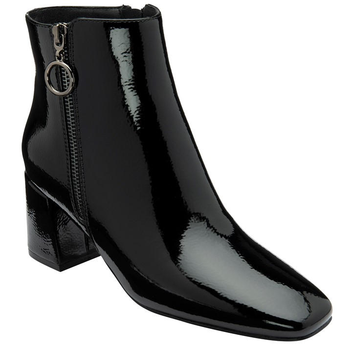 Lotus Shoes Women's Black Furiosa Patent Heeled Ankle Boots in Size 6, Sports Direct