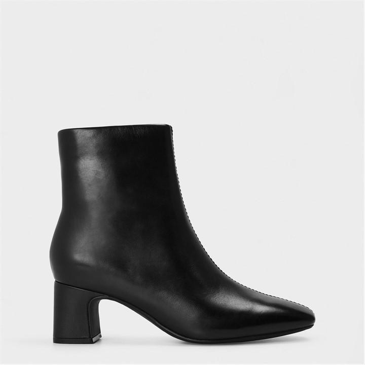 Clarks Women's Black Fernie Zipped Ankle Heeled Boots in Size 6, Sports Direct