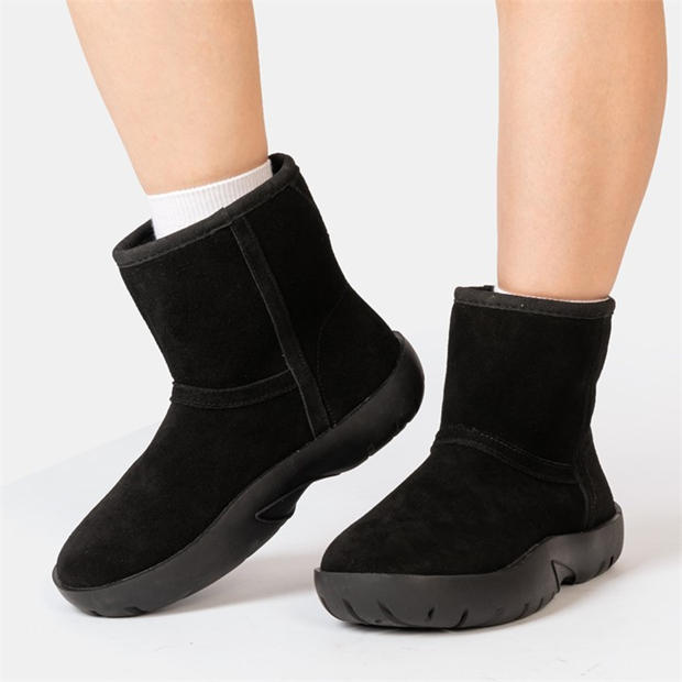 Black - Golddigga - Snug Womens Classic Slip On Ankle Boots