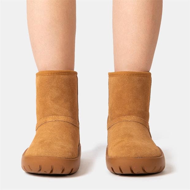 Chestnut - Golddigga - Snug Womens Classic Slip On Ankle Boots