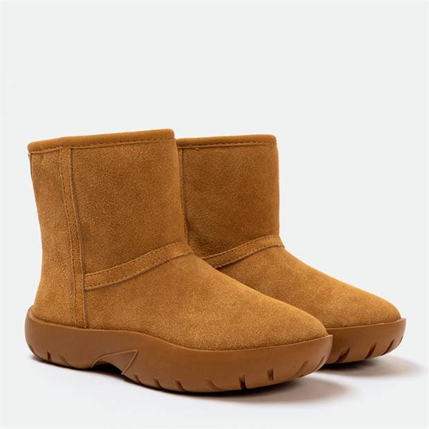 Chestnut - Golddigga - Snug Womens Classic Slip On Ankle Boots