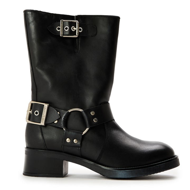 Steve Madden Women's Black Blessing Ankle Heeled Boots in Size 4, Sports Direct