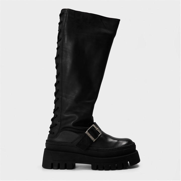 Steve Madden Women's Black Lthr Chez Knee High Lug Sole Boots - 3 (36) - Image 3