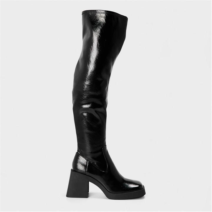 Steve Madden Women's Black Kolby Knee High Boots in Size 5, Sports Direct