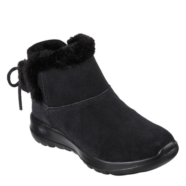 Black/Black - Skechers - Women's Flat Ankle Boots