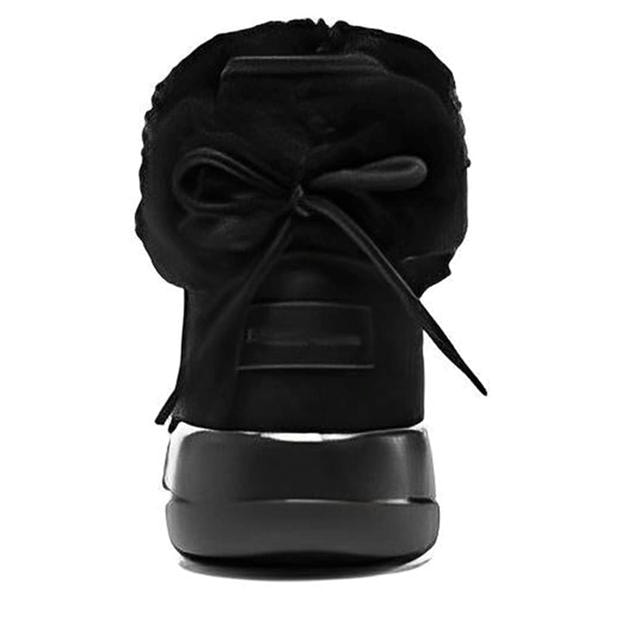 Black/Black - Skechers - Women's Flat Ankle Boots