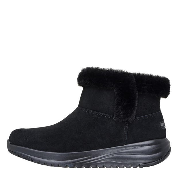 Black/Black - Skechers - On-The-Go Stellar - Cozy Step Snug Boots Womens
