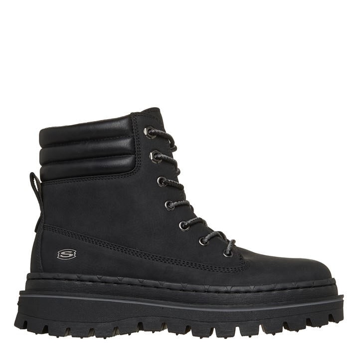 Skechers Women's Black Jammers Flat Ankle Boots in Size 4.5, Sports Direct