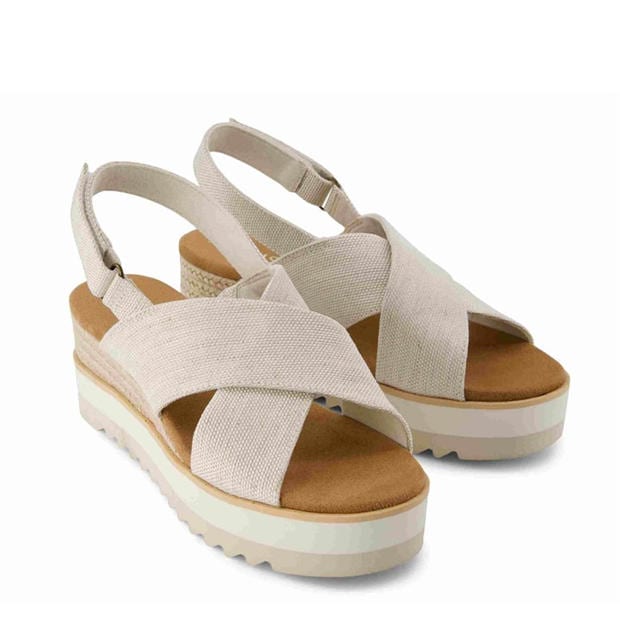 Natural - Toms - Women's Diana Crossover Flatform Sandal